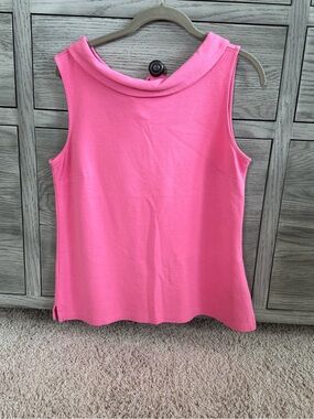 Talbot’s Cowl Neck Tank Top in Vibrant Pink